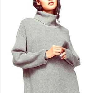Free People softly structured ribbed turtleneck